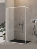NZ6 Kabina NEW MODUS WHITE walk-in U 90x200 szkło czyste 8mm Active Shield 2.0 - wzór ramka