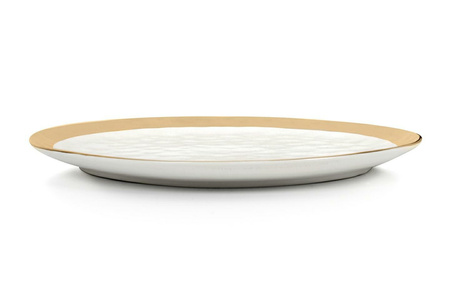 KARE komplet 2 talerzy BELL 38 cm         biało-złoty
