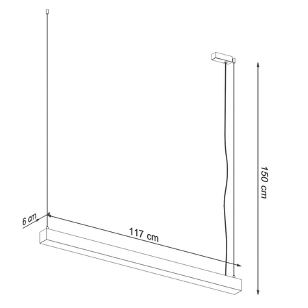 Lampa wisząca PINNE 117 szara 4000K