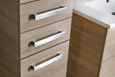 VEGA słupek wysoki 35x184x31cm, dąb platin