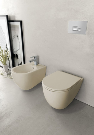 INFINITY miska WC wisząca, Rimless, 36,5x53cm, ivory