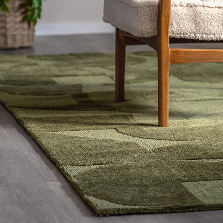 Cortland Block Rug Olive 1200x1800mm