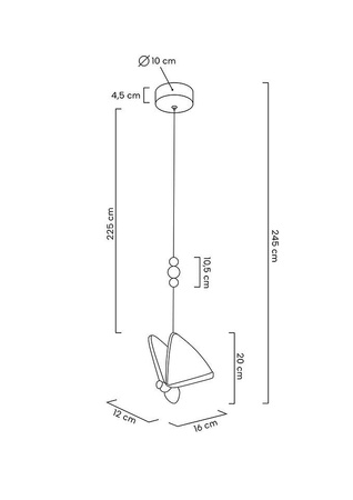 MOOSEE lampa wisząca BUTTERFLY S złota