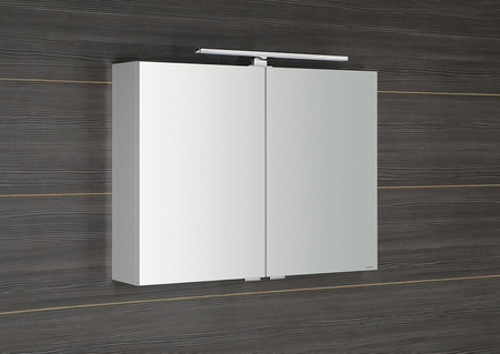 RIWA LED szafka z lustrem, oświetlenie LED, 81x70x17cm, biały połysk