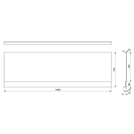 COUVERT NIKA obudova czołowa, 160x52cm