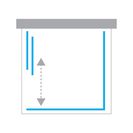 NZ4 Kabina prysznicowa PRIME GUNMETAL BRUSHED 1D prostokątna przyścienna L 100x90x200 szkło czyste 6mm Active Shield 2.0