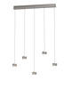 7039-503 Lampa wisząca piątka QUIBERON nikiel szampański