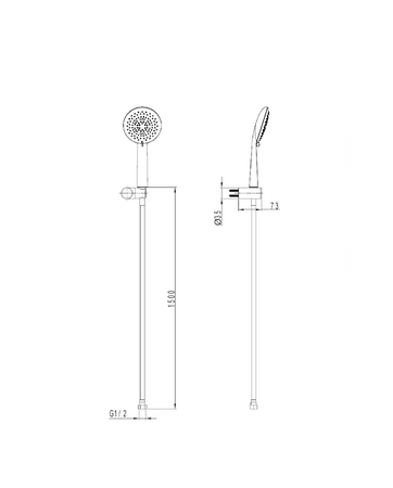 Zestaw prysznicowy z uchwytem Orion Brushed Copper