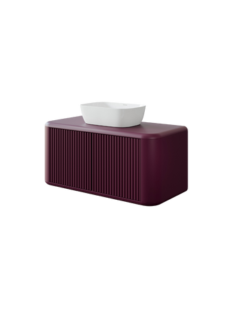 Szafka łazienkowa wisząca z blatem 100 cm welur bordo MAIORI 006-SU100-03