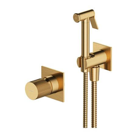 CONTOUR system bidetowy podtynkowy, złoty szczotkowany