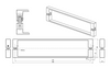 LUCIS LINE uchwyt, 20x340x36mm, para, chrom
