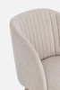 Krzesło BIZZOTTO QUEEN – taupe / naturalny (2 szt.)