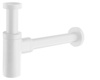 Syfon umywalkowy 5/4", odpływ 32mm, okrągły, biały mat