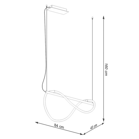 Lampa wisząca GALAKSE 84 czarna LED 2700-6500K