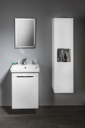 ELLA szafka umywalkowa 46,5x65x38,5cm, drzwiczki, lewa, biała