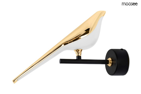 MOOSEE lampa ścienna BIRD złota