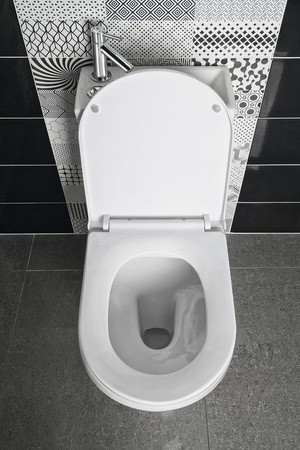 HYGIE kompakt WC z umywalką , odpływ poziomy/pionowy, biały