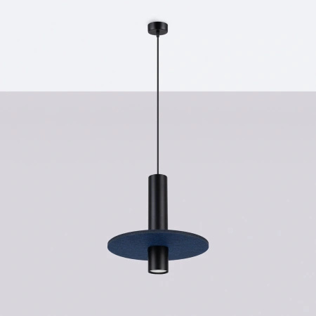 Lampa wisząca PELTA 1 czarna/granatowa
