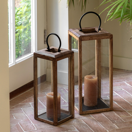 Ayna Wooden Lantern 180x180x445mm