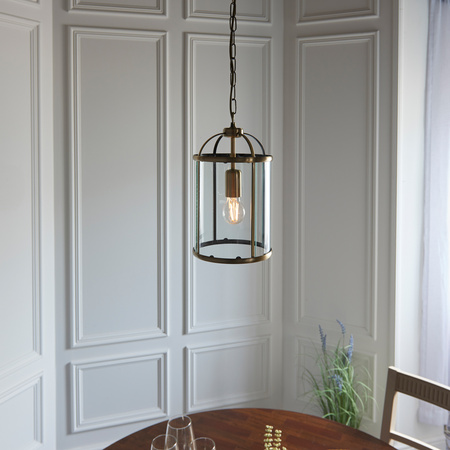 Lambeth Pendant Light Antique Brass