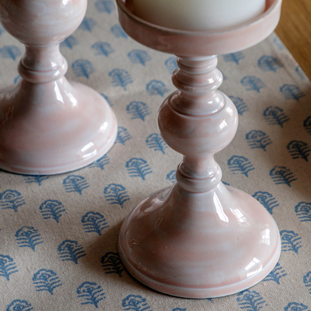 Alzira Candlesticks Pink Set of 2