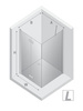 Kabina prysznicowa NEW SOLEO 1D kwadratowa L 70x75x195 szkło czyste 6mm Active Shield 2.0 - składane