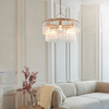 Karine 5 Tiered Pendant Light Brushed Aged Brass