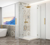 TRINITY GOLD MATT kabina prysznicowa 1200x1200mm, wejście z rogu, szkło matowe