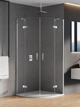 KABINA NEW MERANA PÓŁOKRĄGŁA  90x90x195 CZYSTE 6mm ACTIVE SHIELD