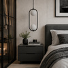 Lampa wisząca COSTA DUO 50 cm - czarny stelaż, dwa klosze