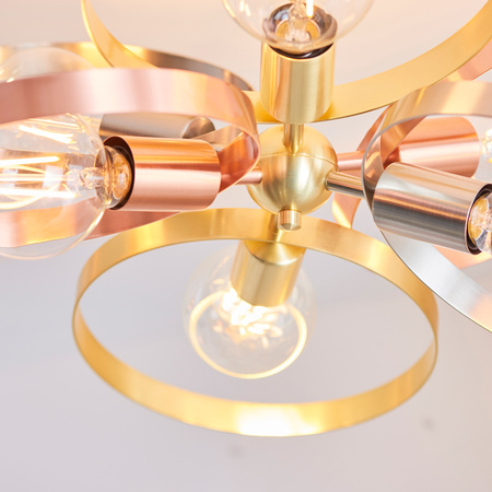 Hoop 6 Ceiling Light Brushed Brass