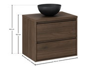 Zestaw meblowy 60cm z blatem i umywalką nablatową Domi