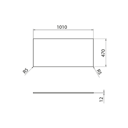 Blat Rockstone 101x1,2x47cm, biały mat