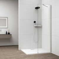 ESCA CHROME jednoczęściowa kabina przysznicowa Walk-In, montaż przy ścianie, szkło czyste, 400 mm