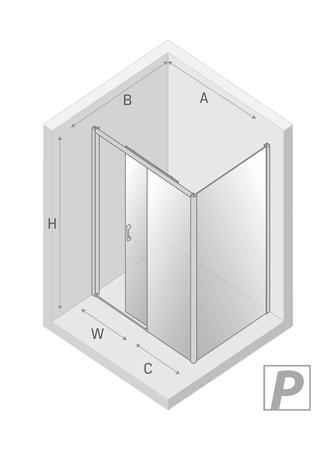 NZ4 Kabina prysznicowa PRIME GUNMETAL BRUSHED 1D prostokątna P 140x90x200 szkło czyste 6mm Active Shield 2.0