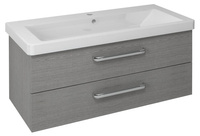 THEIA Szafka umywalkowa 101,4x43,5x44,2cm, 2 szuflady, dąb srebrny