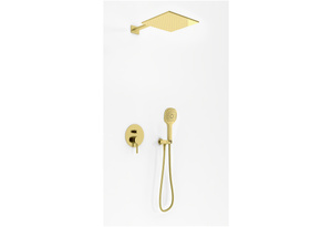 Axel GOLD Zestaw prysznicowy z deszczownicą 30cm