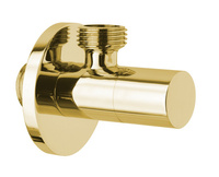 Zawór kątowy z nakrętką, okrągły, 1/2"x 3/8", złoto