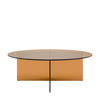 Parioli Glass Coffee Table Bronze 900x900x325mm