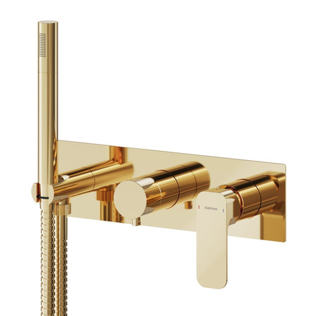 SPY podtynkowa bateria prysznicowa/wannowa, 3 funkcje, złoty