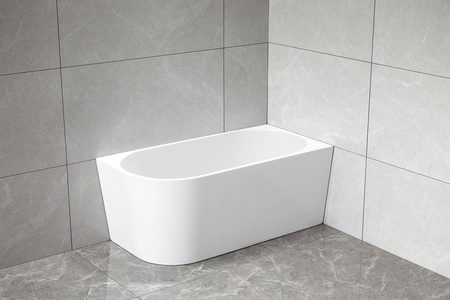 TIBERA R wanna przyścienna, narożna 150x75cm, biały