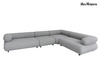 MaMaison sofa narożna ogrodowa ALEXANDER  4 szara (poduszki i pokrowiec w zestawie)