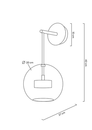 MOOSEE lampa ścienna CAPRI WALL złota