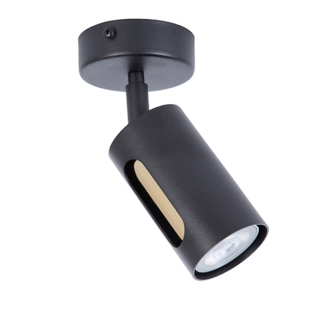 FLOW 1 kinkiet czarny/złoty