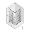 KABINA NEW RENOMA BLACK PROSTOKĄTNA L 120x80x195 KRATKA - CZYSTE 6mm ACTIVE SHIELD