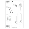 Lampa wisząca LAGOS 1 ultramaryna