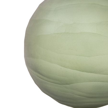 Bevelled Glass Globe Vase Green 160x160x180mm