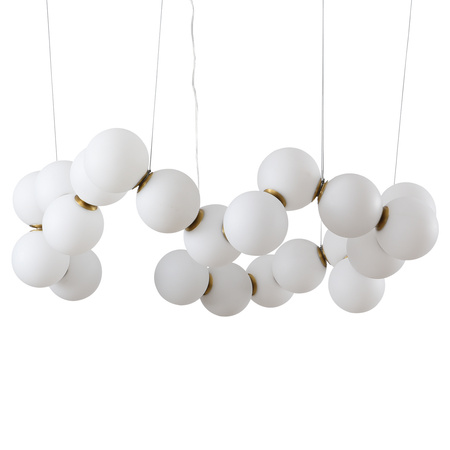 Lampa wisząca CORALLI-80 - LED, biało-mosiężna