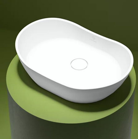 Umywalka nablatowa Bolstad 600x400 biały mat