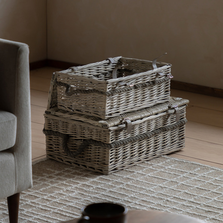 Rivra Lidded Baskets Natural S/2 540x360x220mm